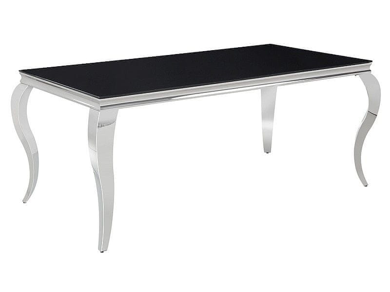 Veneti Jedálenský stôl PREDRAG - 150x90, čierny / chróm